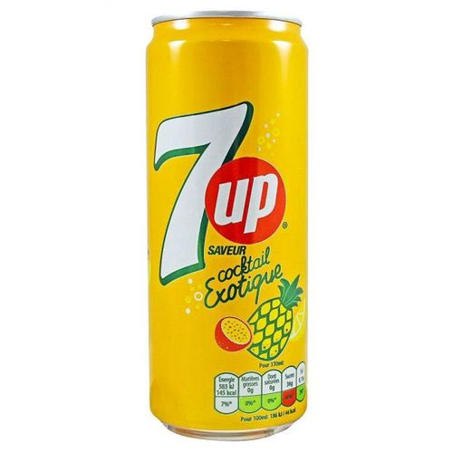 PACK (24) SEVEN UP (7up) COCKTAIL EXOTIQUE (33cl)