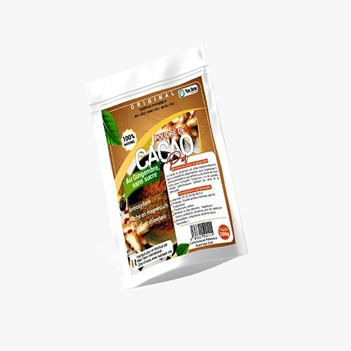 POUDRE DE CACAO AU GINGEMBRE SANS SUCRE
