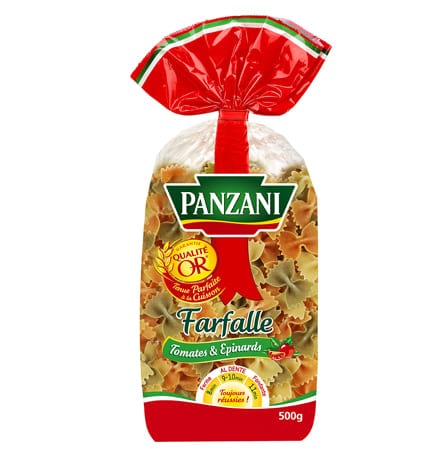 PÂTE TORTI TOMATES ET ÉPINARDS FARFALLE PANZANI (500g)